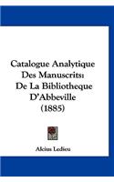Catalogue Analytique Des Manuscrits