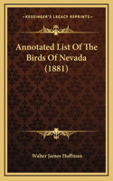 Annotated List Of The Birds Of Nevada (1881)