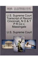 U.S. Supreme Court Transcript of Record Cincinnati, N O & T P R Co V. Massingale