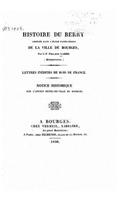 Histoire du Berry abrégée dans l'éloge panégyrique de la ville de Bourges