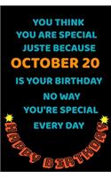 happy birthday October born: blank Lined Journal - diary record logbook- birthday gifts