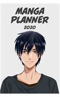 Manga planner 2020 [red eyes boy ] plain background][weekly] [6x9]