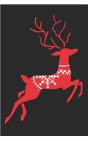 Scandanvian Reindeer, Christmas Notebook Kids, Lined Journal/Notes Christmas: Blank Lined Notebook Journal for Kids - 6x9 120 page