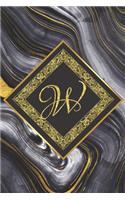 W: Daily Planner - Letter W Monogram Planner - Great Letter W Gift