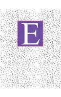 E: Monogram Initial C Notebook for Women and Girls-Geometric 100 Pages 8.5 x 11