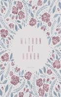 Matron Of Honor Journal Notebook: Bridal Party Gifts, Dusty Pink, Dusty Blue, And Grey Floral Notebook