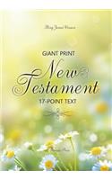 Giant Print New Testament, 17-Point Text, Chamomile Flowers, KJV