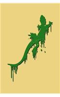 Distressed Paint Dripping Salamander: 110 Page Blank Notebook - Ruled Paper Journal - 6 X 9 (15.24 X 22.86 CM)