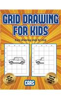 Easy drawing step by step (Learn to draw cars): This book teaches kids how to draw cars using grids