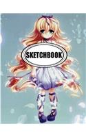 Sketchbook : Girl Anime 02: 120 Pages of 8.5 x 11 Blank Paper for Drawing, Doodling or Sketching (Sketchbooks)