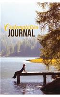 Contemplation Journal: 120-page Blank, Lined Writing Journal - Makes a Great Gift for Men, Women and Kids (5.25 x 8 Inches/Blue)
