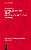 Kommunikation Oder Gesellschaftliche Arbeit?