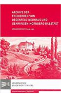 Archive Der Freiherren Von Degenfeld-Neuhaus Und Gemmingen-Hornberg-Babstadt