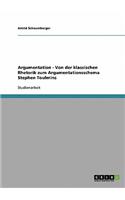 Argumentation - Von der klassischen Rhetorik zum Argumentationsschema Stephen Toulmins