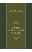 Address of Hon. Daniel Needham