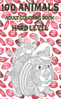 Adult Coloring Book Hard Level - 100 Animals