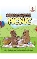 Orsacchiotti Picnic: Libro Da Colorare Per Bambini Dai 18 Mesi