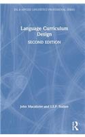 Language Curriculum Design: (ESL & Applied Linguistics Professional Series)