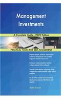 Management Investments A Complete Guide - 2020 Edition