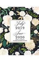 July 2019 to June 2020 Weekly & Monthly Academic Splendid Planner