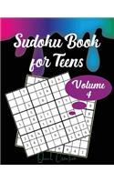 Sudoku Book For Teens Volume 4: Easy to Medium Sudoku Puzzles Including 330 Sudoku Puzzles with Solutions, Great Gift for Teens or Tweens