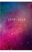 2019 - 2020: Weekly Planner Starting May 2019 - Dec 2020 6 x 9 Dated Agenda Appointment Calendar Organizer Book Soft-Cover Galaxy Pink