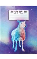 Composition Notebook: Sheep - College Ruled Blank Lined Journals for School