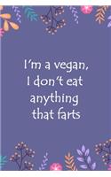 Lined Journal: Notebook with Quote - Vegan, Vegetarian Gift Idea(356 Gag Gifts)