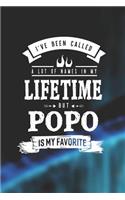 I 've Been Called A Lot Of Names In My Lifetime But Popo Is My Favorite: Family life grandpa dad men father's day gift love marriage friendship parenting wedding divorce Memory dating Journal Blank Lined Note Book