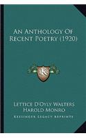 Anthology of Recent Poetry (1920)