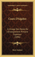 Cours D'Algebre