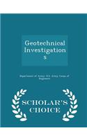 Geotechnical Investigations - Scholar's Choice Edition