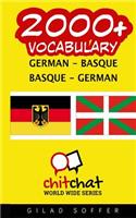 2000+ German - Basque Basque - German Vocabulary