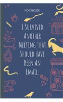 I Survived Another Meeting That Should Have Been An Email.: Lined Journal, 100 Pages, 6 x 9, Blank Journal To Write In, Gift for Co-Workers, Colleagues, Boss, Friends or Family Gift
