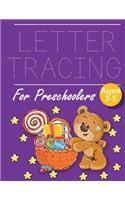 Letter Tracing for Preschoolers Bear with Gift