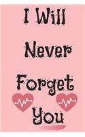 I will never forget you: NOTEBOOK Formula, Daily Checklist Planner.: NOTEBOOK / TO DO LIST / Journal Gift, 120 Page, 6*9, Soft Cover Matte Finish.