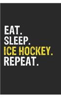 Eat Sleep Ice hockey Repeat Funny Cool Gift for Ice hockey Lovers Notebook A beautiful