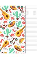 Ukulele Tab Notebook: 4 String Chord and Tablature Staff Music Paper for Students & Teachers, Cactus Cover