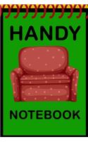 Handy Notebook: Kids Dandy little small pocket notebook for drawing and detective clues (Red cozy sofa)