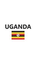 Uganda: Flag Country Notebook Journal Lined Wide Ruled Paper Stylish Diary Vacation Travel Planner 6x9 Inches 120 Pages Gift