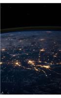 Earth at Night - 120 Pages Lined Journal - Blank Notebook