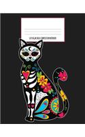 Cat Sugar Skull Composition Notebook