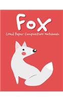 Fox Lined Paper Composition Notebook