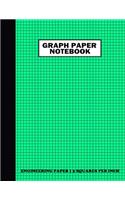 Graph Paper Notebook. Engineering Paper-5 Squares Per Inch: Grid Notebook/Grid Paper Journal 8.5x11 in. Green