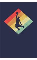 Basketball Player Notebook: Retro Vintage 80s Basketball 6 x 9 Lined Ruled Journal Gift for Basketball Players And Basketballers (108 Pages)