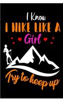I know i hike like a girl try to keep up