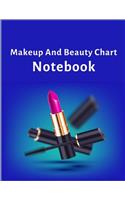 Makeup and Beauty Chart Notebook