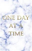 One Day at a Time: An elegant blue marble textured personal journal of sobriety. Perfect way to keep your focus on your path to recovery.(1 Odaat Journal)