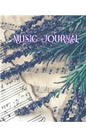 Music Journal: Music Composition Notebook with 100 Pages Blank Sheet Music and Lined Paper for Song Lyrics-Blank Sheet Music Lyric Diary and Manuscript Paper for S
