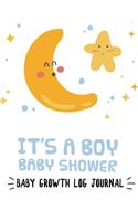 Baby Growth Log Journal: Your Baby Care Journal: Eat, Sleep, Poop, Medication and Note Page: Moon and Star Design(61 Baby Health Record Journal Book)
